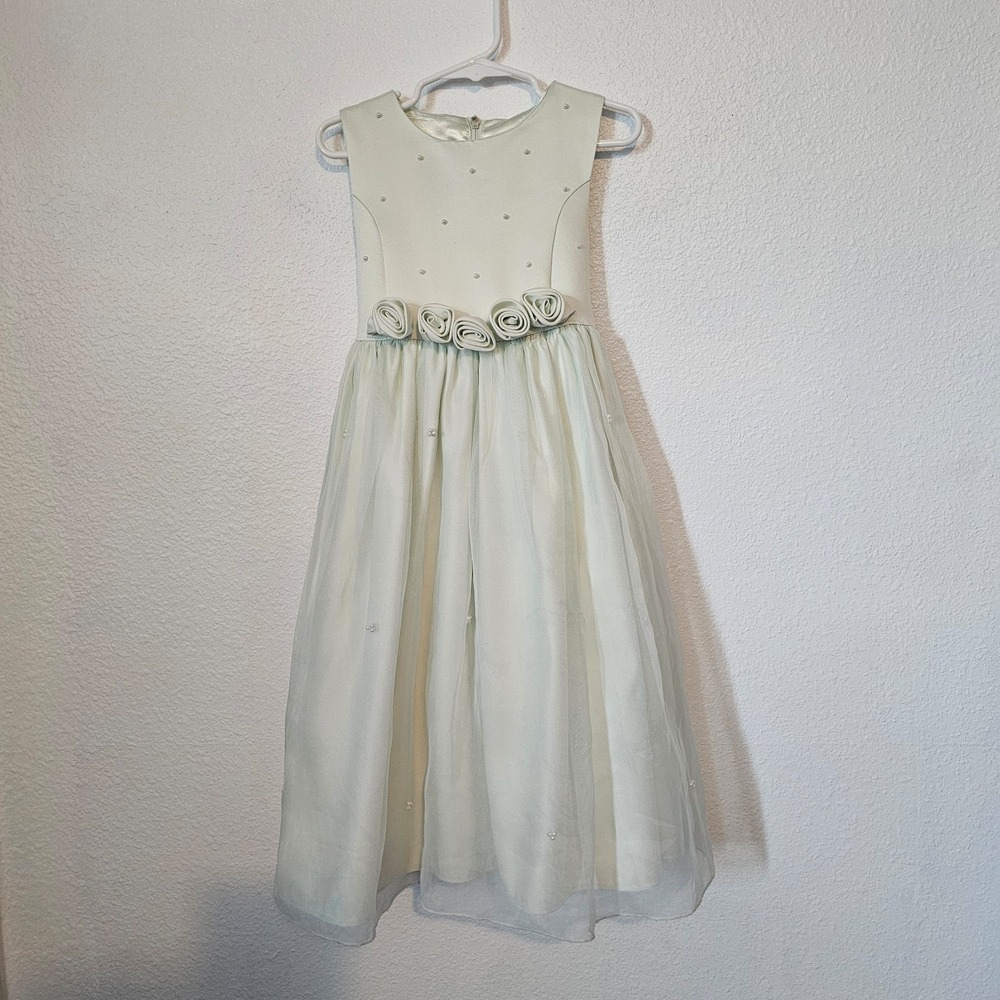 Cinderella Light Green Girls Formal Sleeveless Dress Size 5